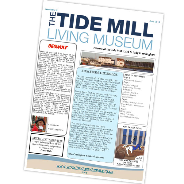 Tide Mill June 2018 Newsletter Cover