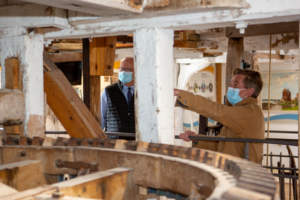 Cllr Matthew Hicks visits Woodbridge Tide Mill Museum