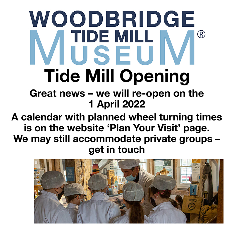 Tide Mill Reopening 2022